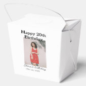 20歳の誕生日を迎える写真モダンシンプルのミニマル フェイバーボックス (裏面)