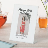 20歳の誕生日を迎える写真モダンシンプルのミニマル 台座サイン (インサイチュ)