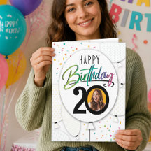 20歳の誕生日カスタムフォトバルーン