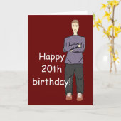 20歳の誕生日カードをおめでとう カード (黄色い花)