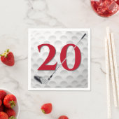 20歳の誕生日ゴルフクラブのナプキン スタンダードカクテルナプキン (インサイチュ)