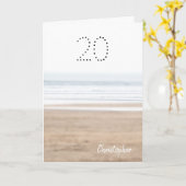 20歳の誕生日サーフィンビーチカード カード (黄色い花)