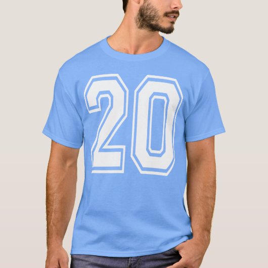20歳の誕生日スポーツ選手レトロ Tシャツ (正面)