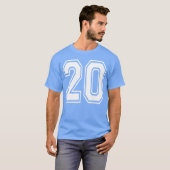 20歳の誕生日スポーツ選手レトロ Tシャツ (正面フル)