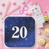 20歳の誕生日パーティーのためのスタギャラクシー      ペーパープレート (パーティー)