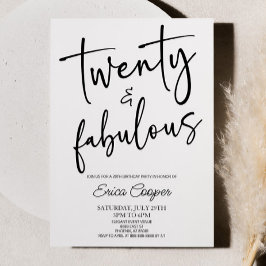 20歳の誕生日ミニマルパーティー 招待状