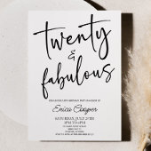 20歳の誕生日ミニマルパーティー 招待状