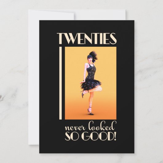 20歳の誕生日ヴィンテージカスタム 招待状 (正面)