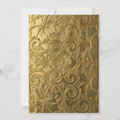 20歳の誕生日招待状 ブラックとゴールドのグリッター 招待状 (裏面)