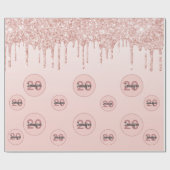 20歳の誕生日赤面バラ金ゴールドグリッター乾燥 ラッピングペーパー (フラット)