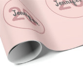 20歳の誕生日赤面バラ金ゴールドグリッター乾燥 ラッピングペーパー (ロールコーナー)