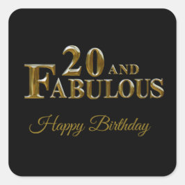 20歳の誕生日 スクエアシール