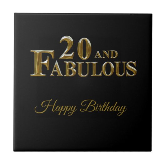 20歳の誕生日 タイル (正面)