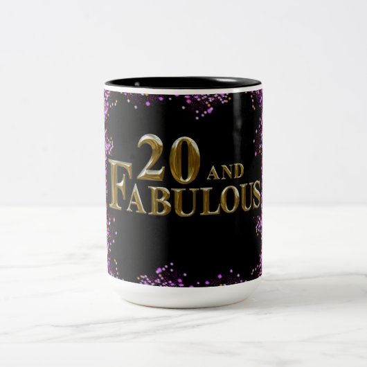 20歳の誕生日 ツートーンマグカップ (中央)