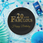 20歳の誕生日 ペーパープレート (パーティー)