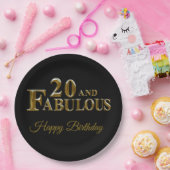 20歳の誕生日 ペーパープレート (パーティー)