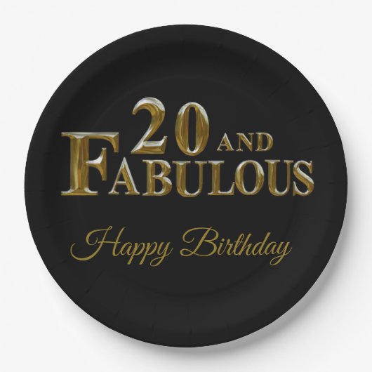 20歳の誕生日 ペーパープレート (正面)