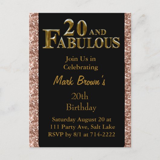 20歳の誕生日 ポストカード (正面)