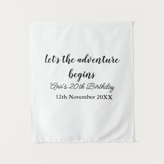 20歳の誕生日。冒険が始まる タペストリー (正面)