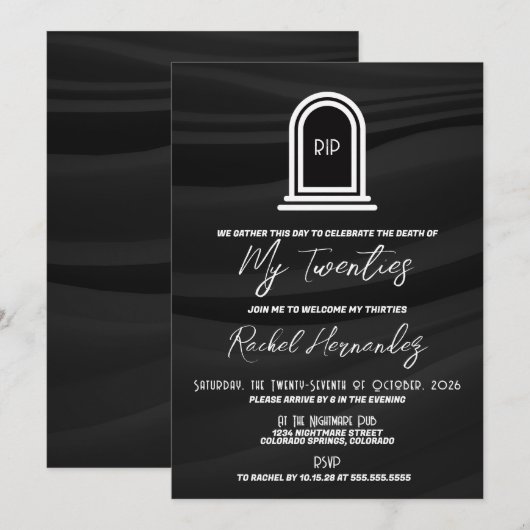 20歳の誕生日 招待状 (正面/裏面)