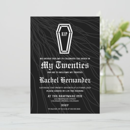 20歳の誕生日 招待状 (スタンド正面)