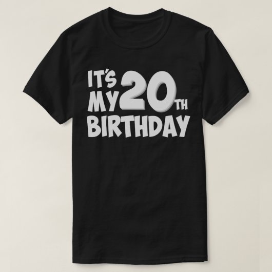 20歳の誕生日 Tシャツ (デザイン正面)