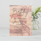 20歳エレガントの誕生日招待状ケーキシック 招待状 (スタンド正面)