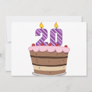 20歳オンお誕生日ケーキ カード