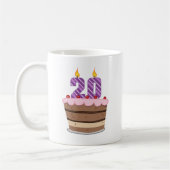20歳オンお誕生日ケーキ コーヒーマグカップ (左)