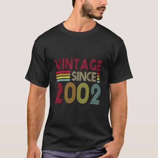 20歳レトロヴィンテージ2002年エディトン20誕生 Tシャツ (正面)
