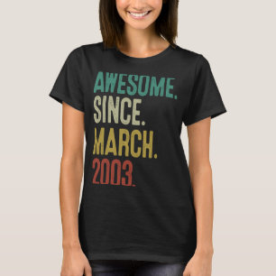 20歳ヴィンテージ2003年3月20日誕生日 Tシャツ