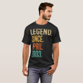 20歳ヴィンテージ2003年4月20日誕生日1 Tシャツ (正面フル)