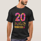 20歳誕生日プリンセスフラワーザ私の20th B Tシャツ (正面)