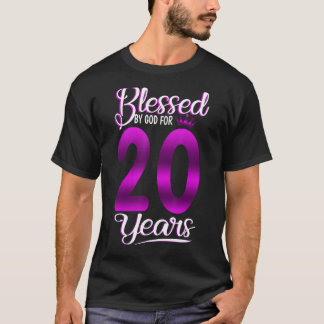 20歳賛美の20歳の神による20番目の誕生日 Tシャツ