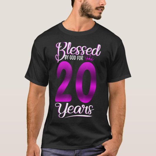 20歳賛美の20歳の神による20番目の誕生日 Tシャツ (正面)