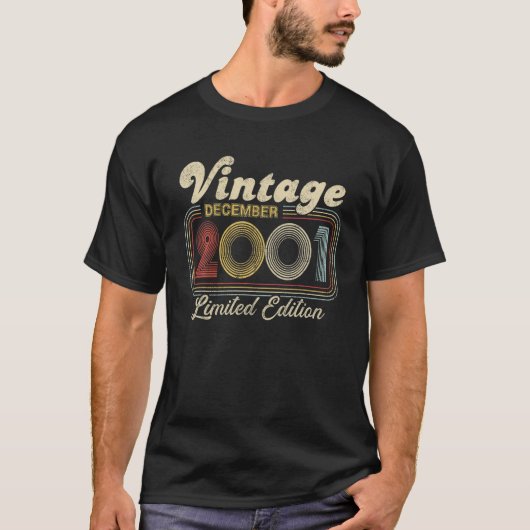 20歳20歳誕生日ヴィンテージ2001年12月Me Tシャツ (正面)