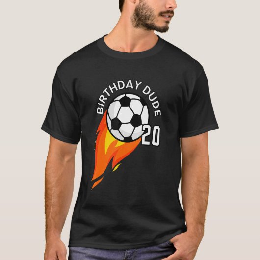 20歳20誕生日デュデフレイムサッカーパーティー Tシャツ (正面)