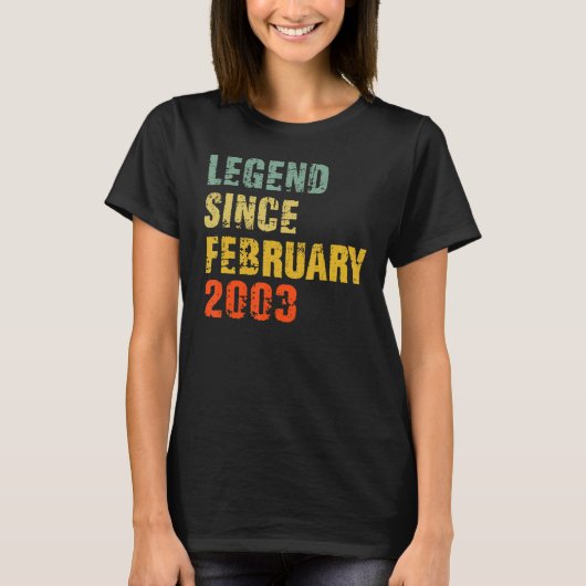 20歳20誕生日伝説2月2日から Tシャツ (正面)
