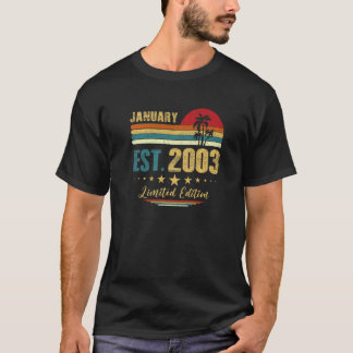 20歳2003年1月20誕生日 Tシャツ