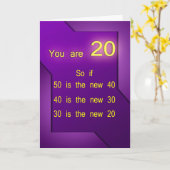 20歳（誕生日） カード (黄色い花)