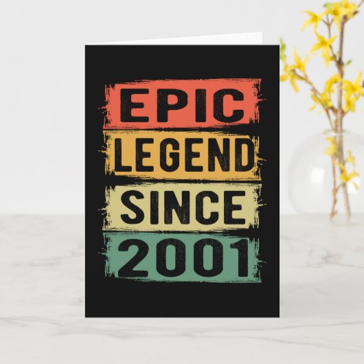 20歳Bday 2001 Epic Legend 20誕生日 カード (黄色い花)
