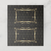 20王室の年代の金ゴールドアールデコ結婚 プレイスカード (外部開封)