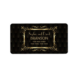 20王室の年代の金ゴールドアールデコ結婚 ラベル