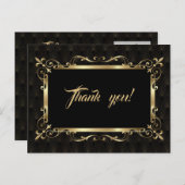 20王室のs金ゴールドアールデコ結婚の再生 ポストカード (正面/裏面)