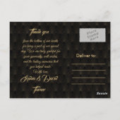 20王室のs金ゴールドアールデコ結婚の再生 ポストカード (裏面)