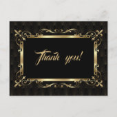 20王室のs金ゴールドアールデコ結婚の再生 ポストカード (正面)