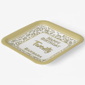 20番目のパーティー乱数パターン金ゴールド/白 ペーパープレート (傾斜あり)