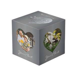 20番目のプラチナハートフレーム4枚の写真 フォトキューブ