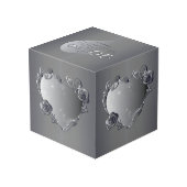 20番目のプラチナバラハートフレーム4枚の写真 フォトキューブ (裏面アングル)