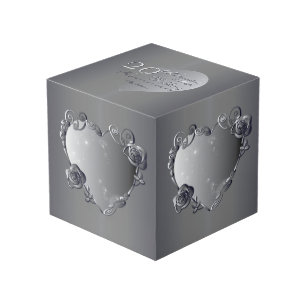 20番目のプラチナバラハートフレーム4枚の写真 フォトキューブ